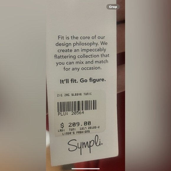 Simpli Womans Zig Zag Long Sleeved Tunic in Scarlet!! - Picture 10 of 12